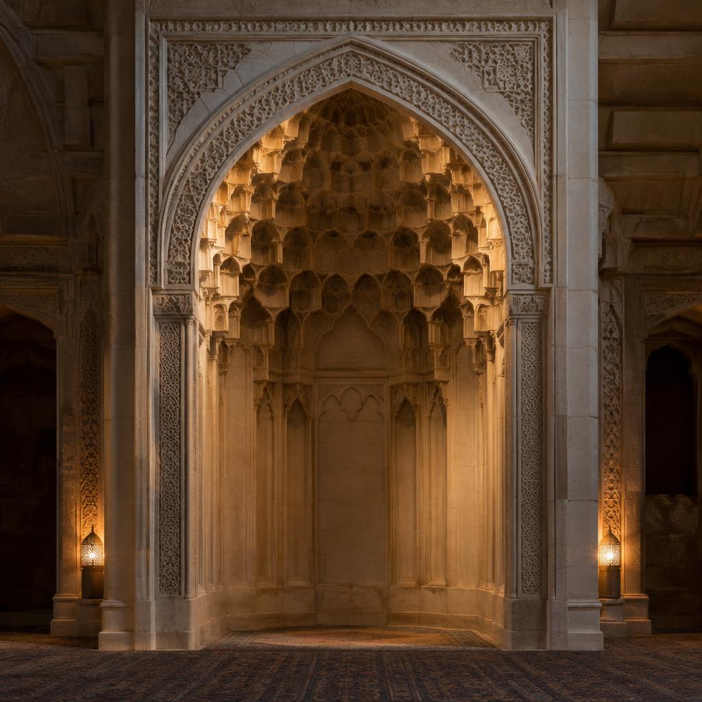 Carved arch
